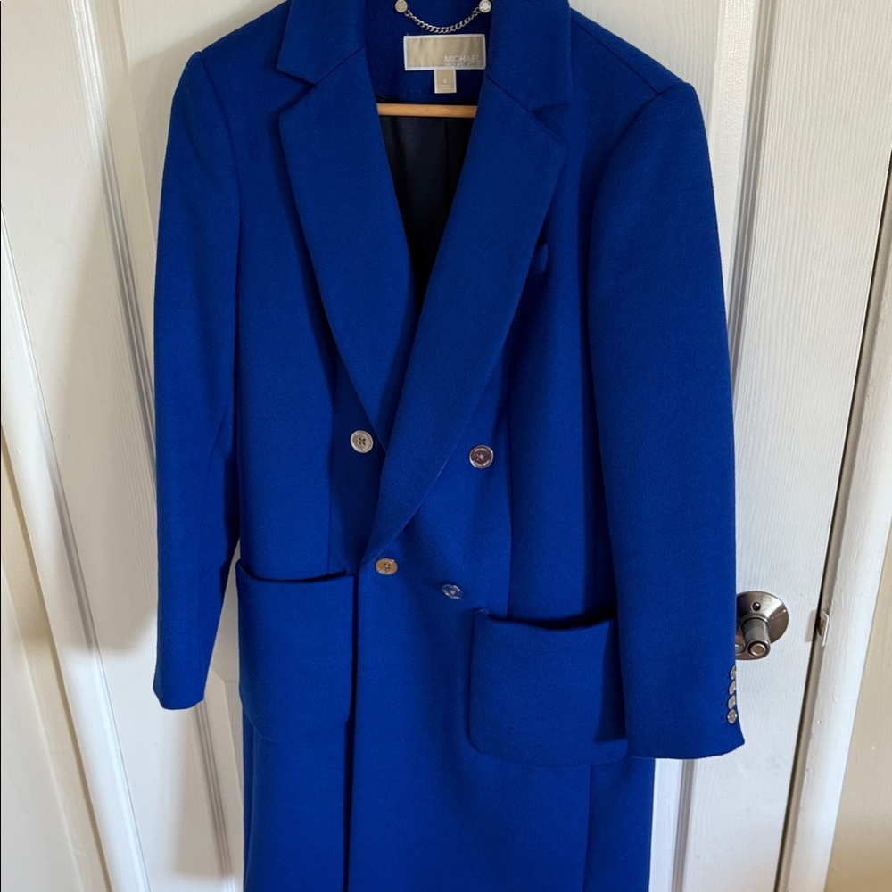 Michael Kors Royal Blue Wool Coat